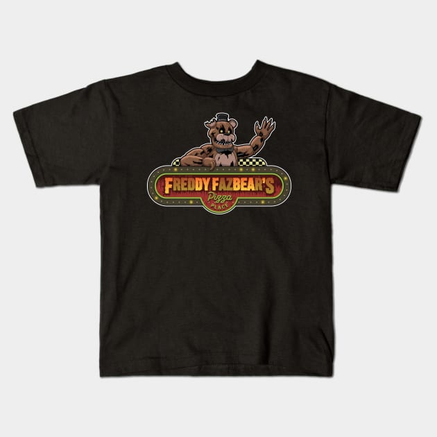 FNAF Nightmare Freddy Movie sign Kids T-Shirt by halegrafx